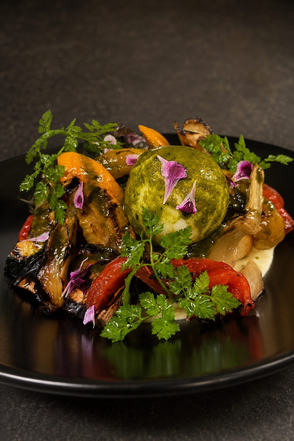 Légumes grillés, burrata